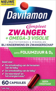 Davitamon Compleet Zwanger + Omega-3 Visolie Capsules 60CP