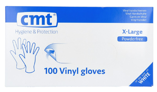 CMT Vinyl  Handschoenen Poedervrij Extra Large Wit 100ST 