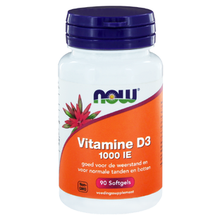 NOW Vitamine D3 1000IE Softgels 90ST NOW Vitamine D3 1000IE Softgels 90ST