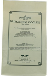 Jacob Hooy Driekleurig Viooltje Gesneden 80GR Jacob Hooy Driekleurig Viooltje Gesneden 80GR