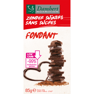 Damhert Zonder Suikers Chocoladetablet Fondant 85GR Damhert Zonder Suikers Chocoladetablet Fondant 85GR