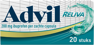 Advil Advil Reliva Liquid Capsules 200 mg - voor pijn en koorts 20CP Advil Advil Reliva Liquid Capsules 200 mg - voor pijn en koorts 20CP