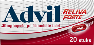 Advil Reliva Forte Oval Tabs 400 mg - voor pijn en koorts 20TB Advil Reliva Forte Oval Tabs 400 mg - voor pijn en koorts 20TB