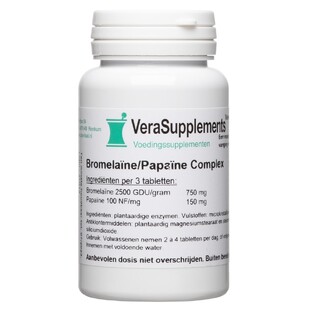VeraSupplements Bromelaïne/Papaïne Complex Tabletten 100TB VeraSupplements Bromelaïne/Papaïne Complex Tabletten 100TB