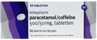 Leidapharm Paracetamol Coffeine Tabletten 50TB Leidapharm Paracetamol Coffeine Tabletten 50TB