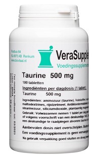 VeraSupplements Taurine 500mg Tabletten 100TB VeraSupplements Taurine 500mg Tabletten 100TB
