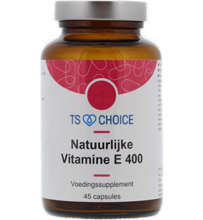 TS Choice Natuurlijke Vitamine E 400 Capsules 45CP TS Choice Natuurlijke Vitamine E 400 Capsules 45CP