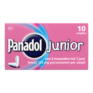 Panadol Junior Zetpillen 125mg 3 Maanden - 1Jaar 10ST Panadol Junior Zetpillen 125mg 3 Maanden - 1Jaar 10ST