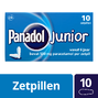 Panadol Junior Zetpillen 500mg - vanaf 6 jaar 10STPanadol junioer verpakking voorkant