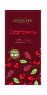 BonVita Premium Dark Chocolate Cranberry 100GR BonVita Premium Dark Chocolate Cranberry 100GR