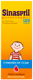 Sinaspril Paracetamol 120 Vloeibaar 100ML Sinaspril Paracetamol 120 Vloeibaar 100ML