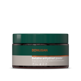 Bonusan Betaïne Anhydraat Poeder 125GR Bonusan Betaïne Anhydraat Poeder 125GR