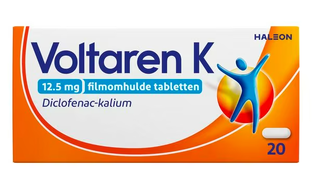 Voltaren K 12,5 mg pijnstiller Filmomhulde Tabletten Diclofenac-Kalium 20TB Voltaren K 12,5 mg pijnstiller Filmomhulde Tabletten Diclofenac-Kalium 20TB