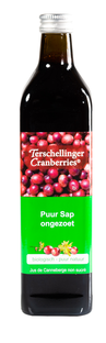 Terschellinger Cranberries Cranberrysap Eko Ongezoet 750ML Terschellinger Cranberries Cranberrysap Eko Ongezoet 750ML