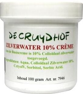 Cruydhof Zilverwater Creme 10% 100GR