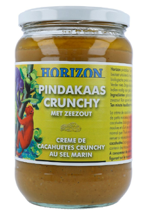 Horizon Pindakaas Crunchy Met Zeezout 650GR Horizon Pindakaas Crunchy Met Zeezout 650GR