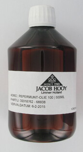 Jacob Hooy Essentiële Olie Pepermunt 500ML Jacob Hooy Essentiële Olie Pepermunt 500ML