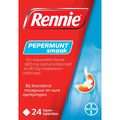 Rennie Pepermunt kauwtabletten bij brandend maagzuur 24TB Rennie Pepermunt kauwtabletten bij brandend maagzuur 24TB