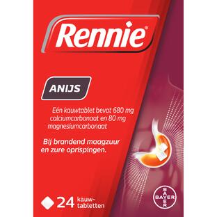 Rennie Anijs kauwtabletten bij brandend maagzuur 24TB