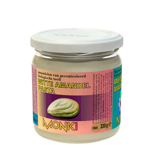 Monki Amandelpasta Wit 330GR Monki Amandelpasta Wit 330GR