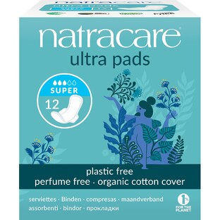 Natracare Ultra Pads Super Maandverband 12ST Natracare Ultra Pads Super Maandverband 12ST