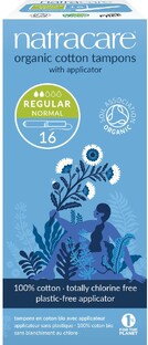 Natracare Cotton Tampons Regular met Applicator 16ST Natracare Cotton Tampons Regular met Applicator 16ST