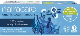 Natracare Cotton Tampons Regular 20ST Natracare Cotton Tampons Regular 20ST
