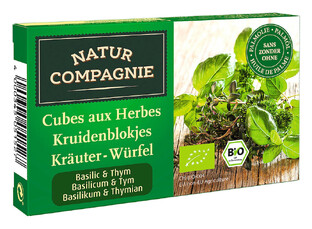 Natur Compagnie Kruidenblokjes Basilicum & Tijm 80GR Natur Compagnie Kruidenblokjes Basilicum & Tijm 80GR