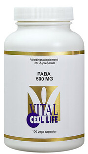 Vital Cell Life PABA 500 mg Capsules 100CP Vital Cell Life PABA 500 mg Capsules 100CP