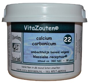 Vita Reform Van der Snoek Vitazouten Nr. 22 Calcium Carbonicum 360TB Vita Reform Van der Snoek Vitazouten Nr. 22 Calcium Carbonicum 360TB