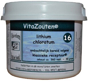 Vita Reform Van der Snoek VitaZouten Nr. 16 Lithium Muriaticum 360TB Vita Reform Van der Snoek VitaZouten Nr. 16 Lithium Muriaticum 360TB