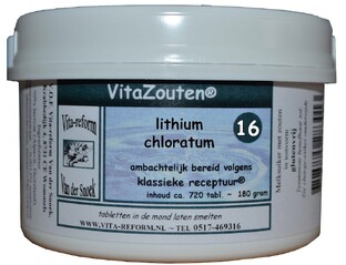 Vita Reform Van der Snoek VitaZouten Nr. 16 Lithium Muriaticum 720TB Vita Reform Van der Snoek VitaZouten Nr. 16 Lithium Muriaticum 720TB