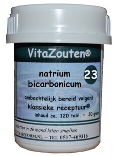 Vita Reform Van der Snoek Vita Reform Vitazouten Nr. 23 Natrium Bicarbonicum 120TB Vita Reform Van der Snoek Vita Reform Vitazouten Nr. 23 Natrium Bicarbonicum 120TB