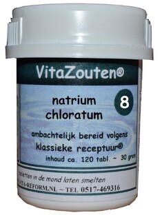 Vita Reform Van der Snoek Vita Reform Vitazouten Nr. 8 Natrium Chloratum Muriaticum 120TB Vita Reform Van der Snoek Vita Reform Vitazouten Nr. 8 Natrium Chloratum Muriaticum 120TB