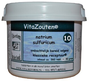 Vita Reform Van der Snoek Vita Reform Vitazouten Nr. 10 Natrium Sulfuricum 360TB Vita Reform Van der Snoek Vita Reform Vitazouten Nr. 10 Natrium Sulfuricum 360TB