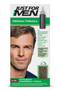 De Online Drogist Just For Men Original Formula Haarkleuring - H35 Middenbruin 1ST aanbieding