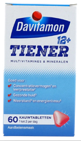 Davitamon Multi 12+ Tiener Kauwtabletten Aardbei 60KTB Davitamon Multi 12+ Tiener Kauwtabletten Aardbei 60KTB