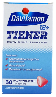 Davitamon Multi 12+ Tiener Kauwtabletten Aardbei 60KTB 