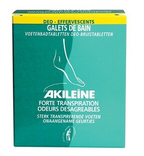 Akileine Bruistabletten Voetbad voor Transpirerende Voeten 84GR Akileine Bruistabletten Voetbad voor Transpirerende Voeten 84GR