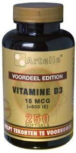 Artelle Vitamine D3 15mcg Softgels 250SG
