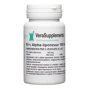 VeraSupplements R+ Alfa-Liponzuur Capsules 100VCP