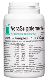 VeraSupplements Actief B-Complex Capsules 100CP VeraSupplements Actief B-Complex Capsules 100CP
