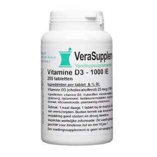 VeraSupplements Vitamine D3 25mcg 200TB VeraSupplements Vitamine D3 25mcg 200TB