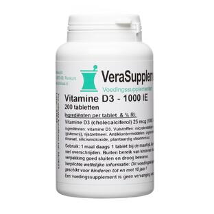 VeraSupplements Vitamine D3 25mcg 200TB