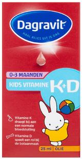 Dagravit Kids Vitamine K+D Druppels Olie 25ML