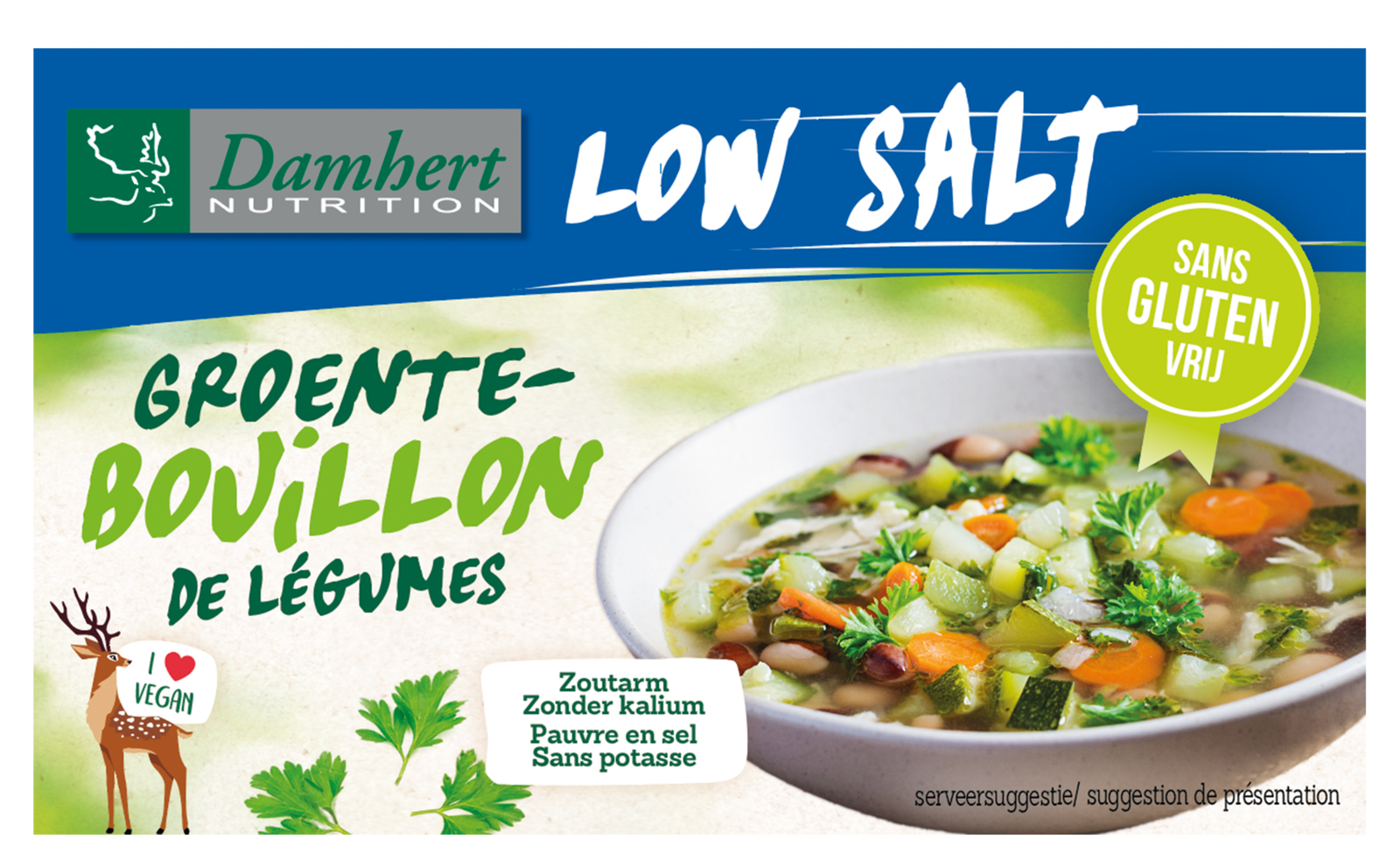 Damhert Low Salt Groentebouillonblokjes Glutenvrij (64gr)