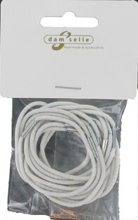 Damselle Elastiek Wit Lang 12ST Damselle Elastiek Wit Lang 12ST
