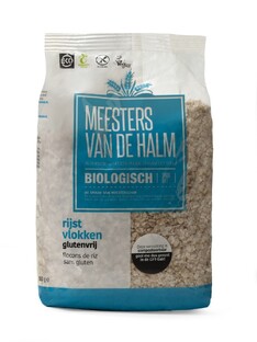 De Halm Rijstvlokken Glutenvrij Biologisch 500GR De Halm Rijstvlokken Glutenvrij Biologisch 500GR