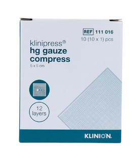 Klinion HG Gaaskompressen 5x5cm 10ST Klinion HG Gaaskompressen 5x5cm 10ST