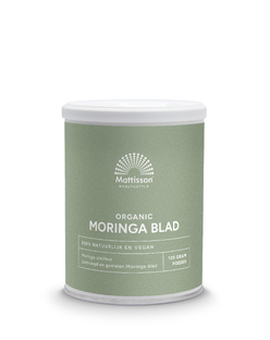 Mattisson HealthStyle Biologische Moringa Blad Poeder 125GR Mattisson HealthStyle Biologische Moringa Blad Poeder 125GR